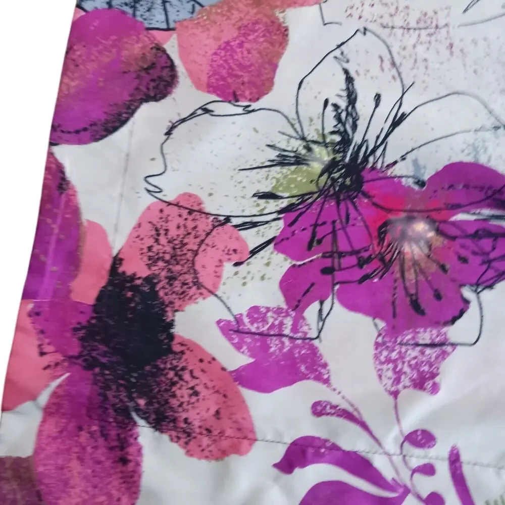 2 Bed Pillow Cases Vintage Art‎ Deco Floral Tropical 20 x26 Colorful REVERSIBLE